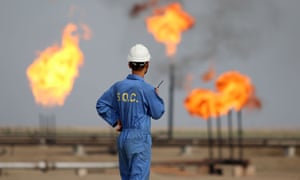An oil refinery in Nasiriyah