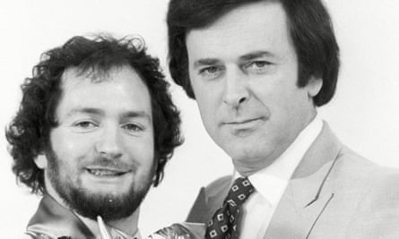 Sir Terry Wogan appearing on the Kenny Everett Show in 1975.