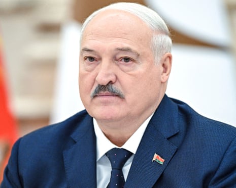 Belarusian president Alexander Lukashenko attends a meeting in Minsk earlier this year.