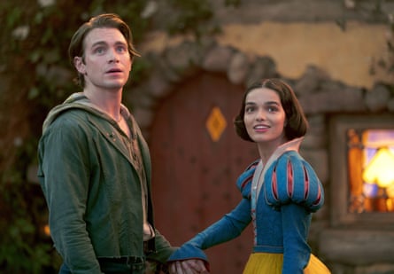 Whistle-worthy … Andrew Burnap and Rachel Zegler in Snow White.