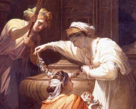 A rare sight … Cleopatra depicted with her clothes on, by Angelica Kauffman.