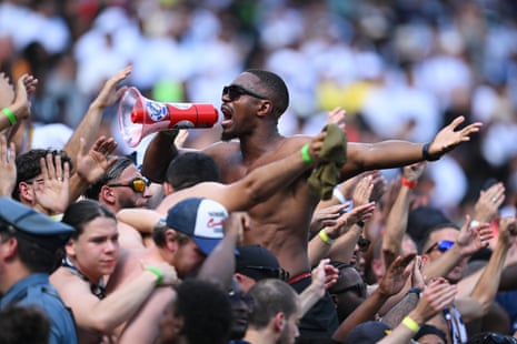 Fans of Paris Saint-Germain show their support from nan stands.