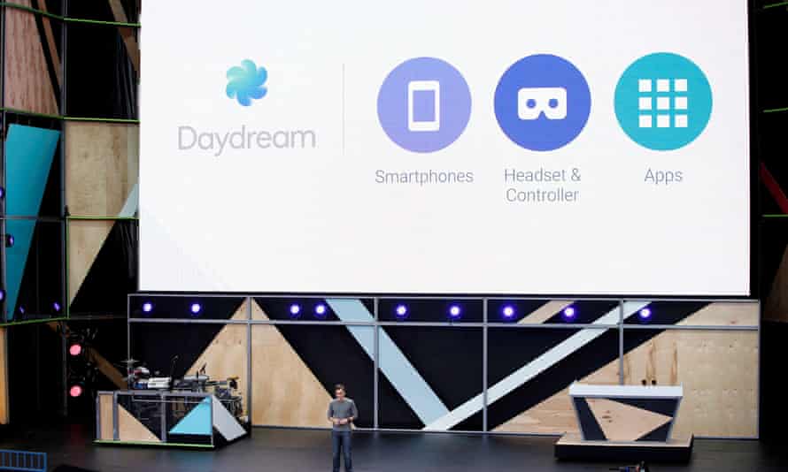 Clay Bavor introduces Daydream during the Google I/O 2016 developers conference in Mountain View, California.