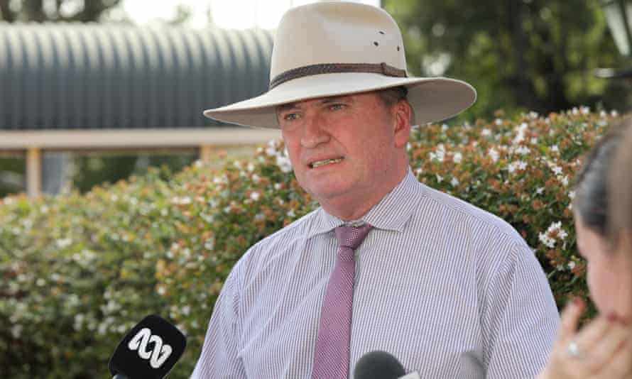 Barnaby Joyce speaks to the media in Tamworth on Tuesday