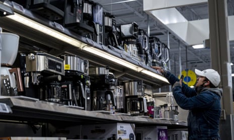man shopping for coffee machines
