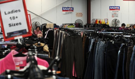 Shoppers at the Salvation Army Store in Tempe, Sydney