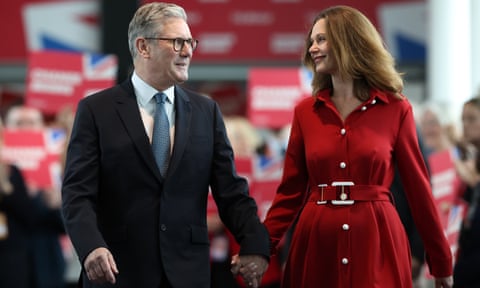 Keir Starmer (left), and his wife, Victoria, at the Labour party conference in Liverpool
