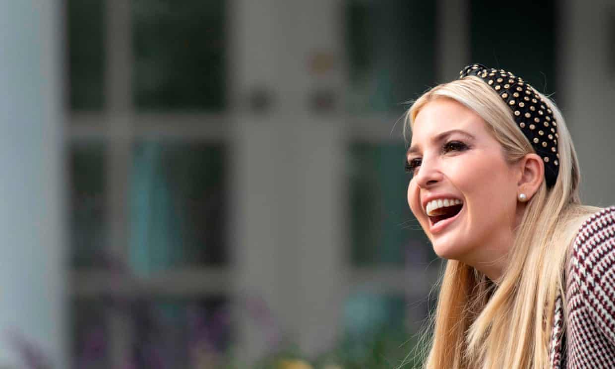 Ivanka Trump arrives for the annual turkey pardoning ceremony at the White House on 20 November.
