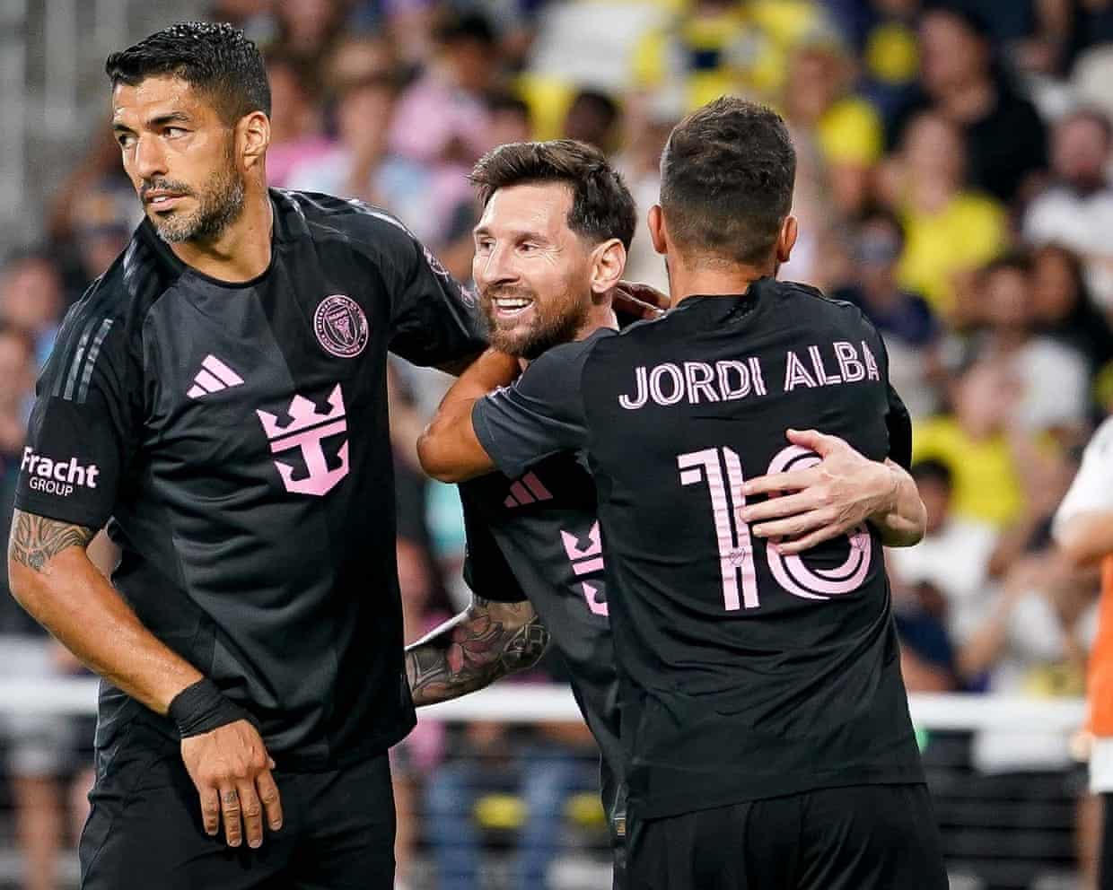 Cena do jogo entre Inter Miami e Nashville.