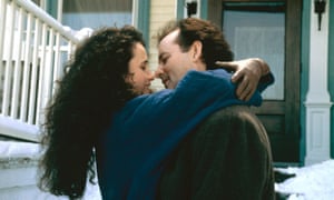 Murray with Andie MacDowell in Groundhog Day.