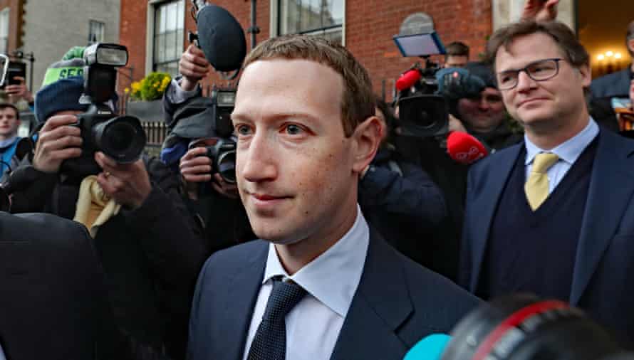 ‘Insufficient and very defensive’: how Nick Clegg became the fall guy for Facebook’s failures Clegg and Zuckerberg in Dublin in April 2019.