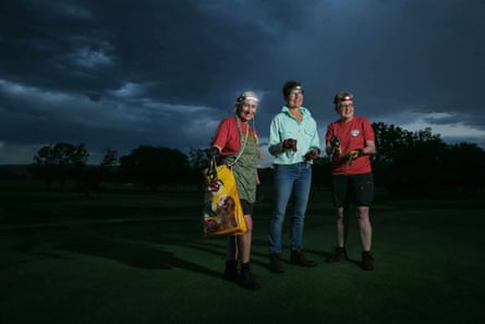 Boonah toad busters (L-R) Jo Davies, Alison Green and Linda Kimber at Boonah golf course.