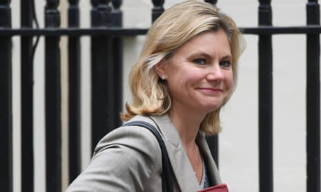 Justine Greening arrives for a cabinet meeting in Downing Street.