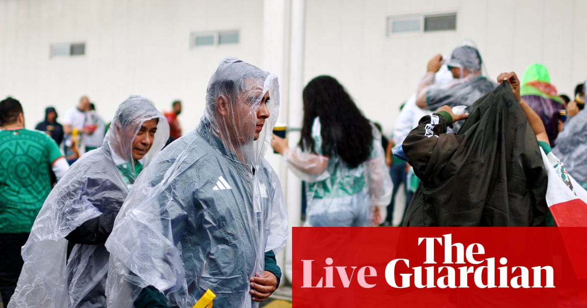 Mexico v England: World Cup 2026 last 16 tie hit by thunderstorm in buildup – live