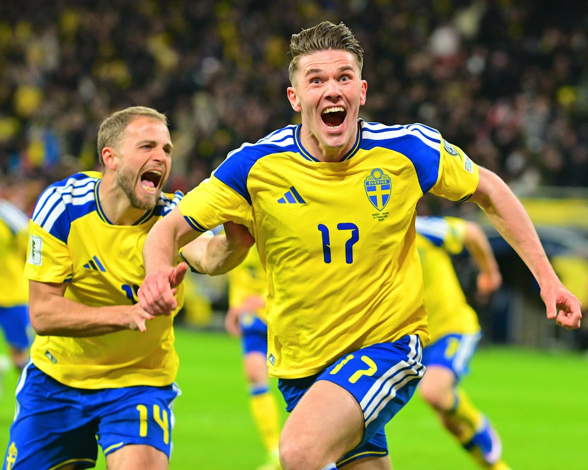 Sweden qualify for World Cup after Viktor Gyökeres hits late winner against Poland | World Cup 2026 qualifiers | The Guardian