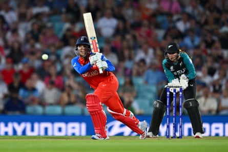 England’s Sophia Dunkley batting against New Zealand