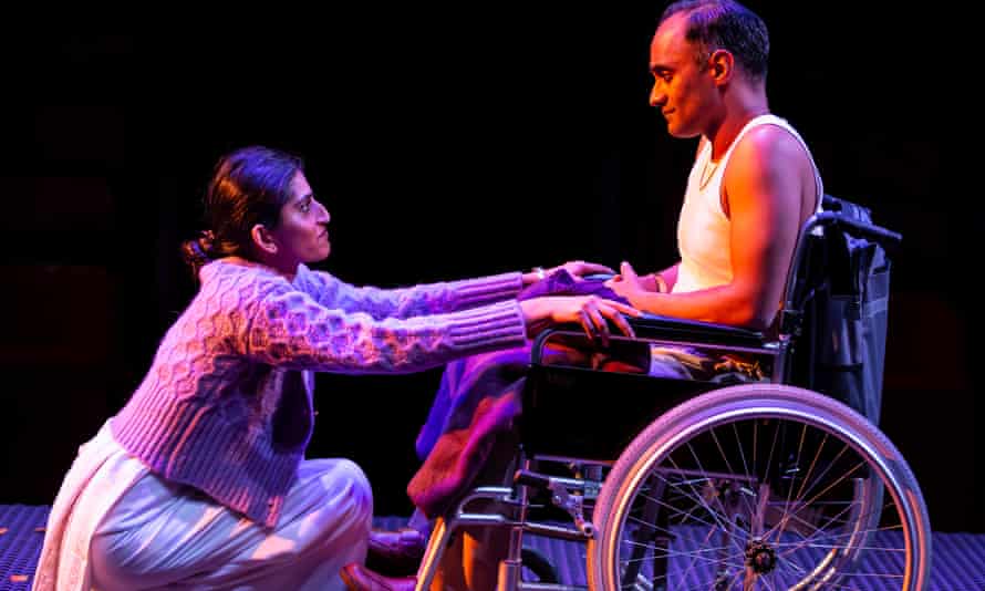 An Adventure review – epic trek from India to England with a stunning debut | Theatre 1 Jyoti (Saba Shiraz) and Rasik (Esh Alladi) in An Adventure at the Octagon, Bolton.