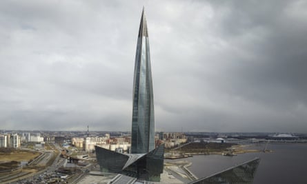 Siège social de Gazprom à Saint-Pétersbourg, en Russie.