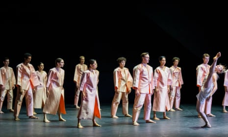 Emily Suzuki, far right, in The Rite of Spring choreographed by Mats Ek for English National Ballet at Sadler's Wells.