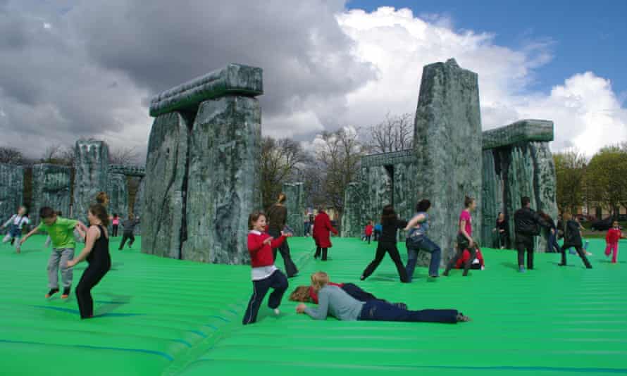 The inflatable Sacrilege artwork by Jeremy Deller