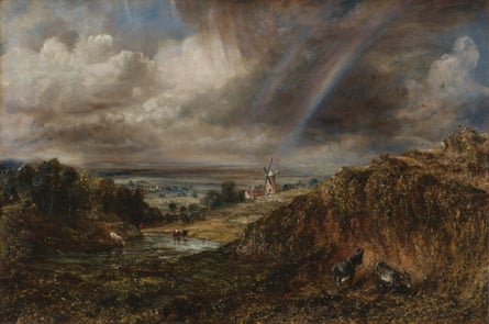 Hampstead Heath With a Rainbow, 1836, by Constable.