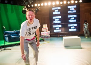 Sam Spruell in the Lyric Hammersmith’s revival of Shopping and Fucking in 2016.