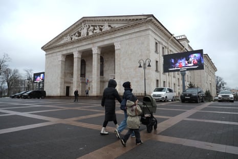 A view of the Mariupol Drama Theatre as it re-opened its doors for the first time in more than three years.