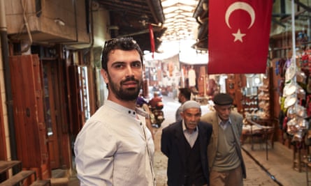 Syrian exile and Tamkeen activist Rami Al-Khatib on the streets of the old town in Gaziantep.