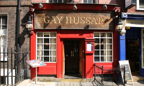 The epicentre of political gossip: Gay Hussar Hungarian restaurant in London’s Greek Street.