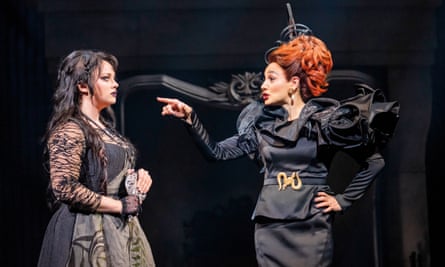 Carrie Hope Fletcher as Cinderella and Victoria Hamilton-Barritt as her stepmother.
