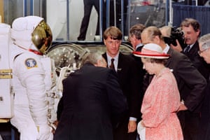 The Queen and Prince Philip meet Nasa astronaut Mike Foale in Houston, Texas, on 20 May 1991