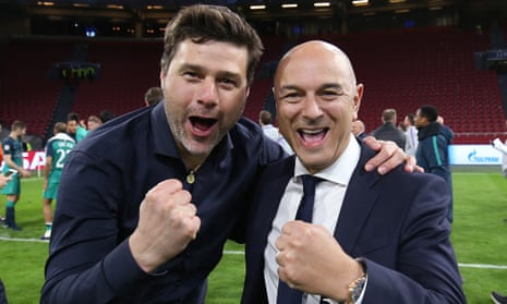Tottenham's chairman Daniel Levy and Mauricio Pochettino