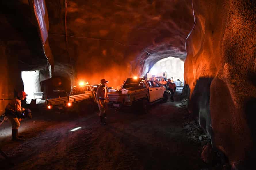 A dark matter lab under construction a kilometre underground at a former mineshaft in the Stawell goldmines