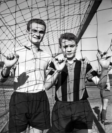 Sandro Mazzola, left, with his brother, Ferruccio Mazzola, in his early days at Internazionale.