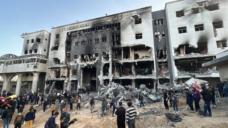 Gaza: al-Shifa hospital in ruins as Israeli forces withdraw – video