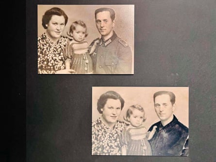 Andreas Kasperski’s grandfather with and without a Wehrmacht uniform