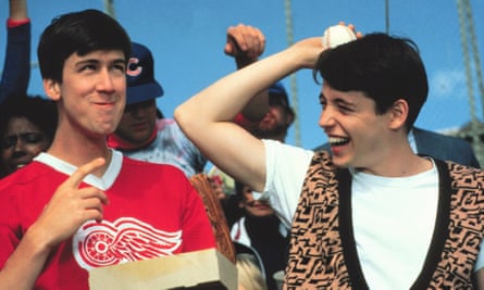 With Matthew Broderick (right) in Ferris Bueller’s Day Off.