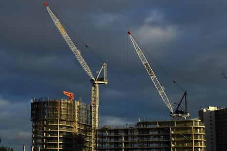 An apartment block under construction