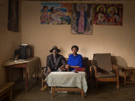 Rose Mukeshimana with Elipas Monyanshongore, who became friends years after the Rwandan genocide