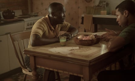Montrose (Michael K Williams, left) isn’t coping well with the death of his brother George.