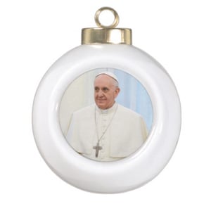 A papal christmas tree decoration