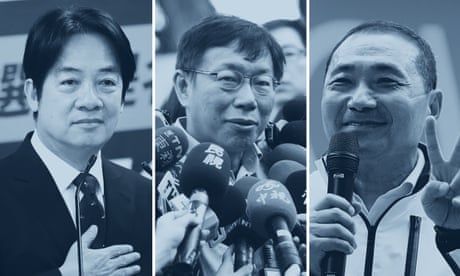 Taiwan's Vice President Lai Ching-te, former mayor of Taipei Ko Wen-je and former mayor of New Taipei Hou You-yi