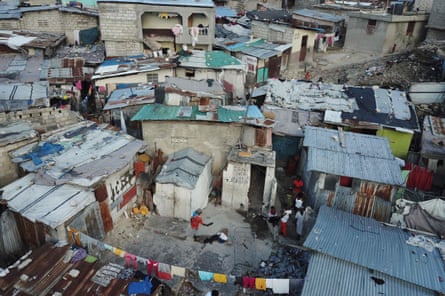 Shacks in the Fort National district of Port-au-Prince. Nearly two-thirds of the population lives in poverty.