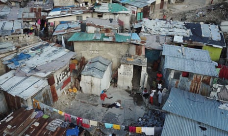 Houses in the Fort National district of Port-au-Prince, Haiti