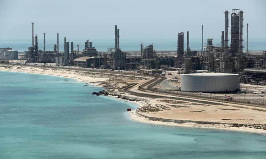 Saudi Aramco’s Ras Tanura oil refinery and terminal.
