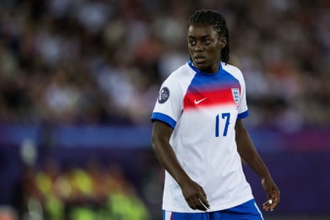 Michelle Agyemang during the Euro 2025 group stage match between France and England