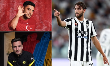 (Clockwise from top left) Ozan Kabak of Turkey, Manuel Locatelli of Juventus and Chelsea’s Saúl Ñíguez.