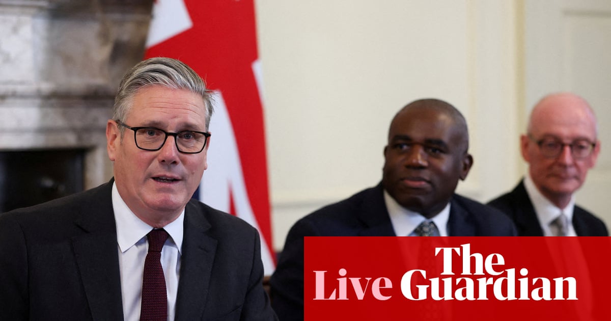 Starmer to chair cabinet meeting as tensions grow after resignation of top aide UK politics live