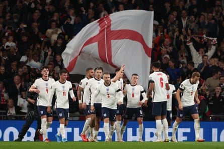 World Cup 2022: Guardian writers’ predictions for the tournament | World Cup 2022 7 England celebrate scoring a goal at Wembley
