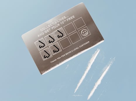 Constructed image of a cocaine loyalty card